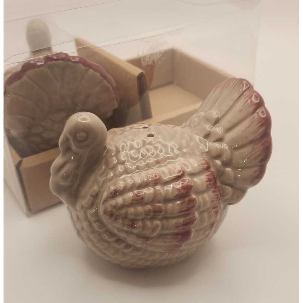 New World Market Turkey Salt & Pepper Shakers Set Thanksgiving Fall